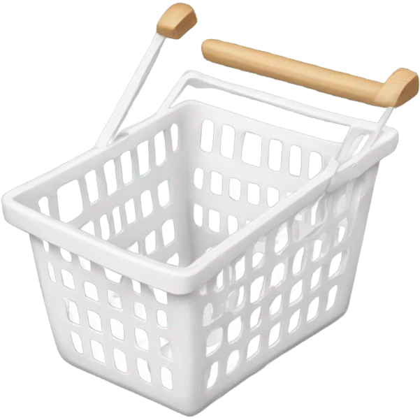 white grocery basket (top view) emoji