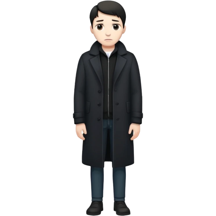 The sad man full body detalied emoji