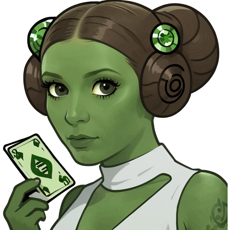 Princess Leia cash diamonds  emoji