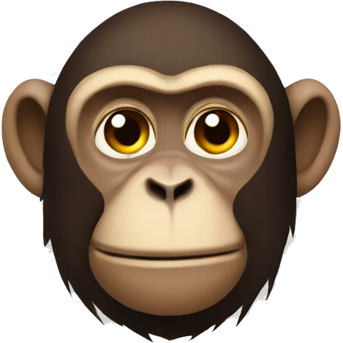 Round monkey emoji