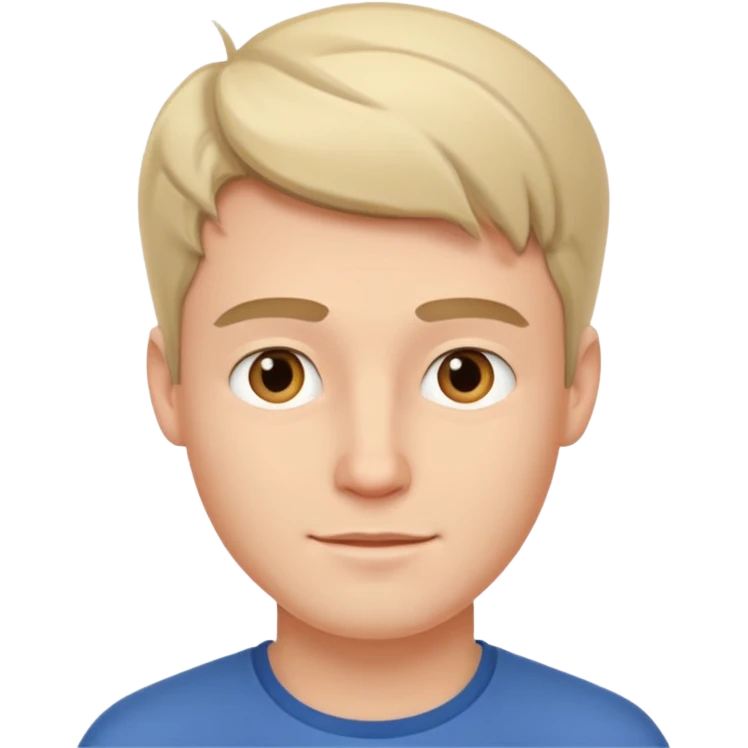 Joven blanco de buena parecencia emoji