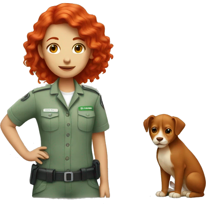 girl with red hair who is a zookeeper  emoji