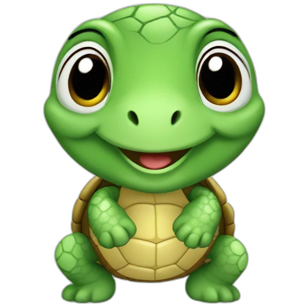 happy cute turtle emoji