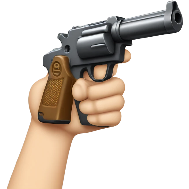 Toy Gun on hand emoji