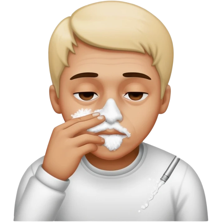 Person doing cocaine emoji