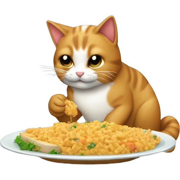 Gato comiendo atum emoji