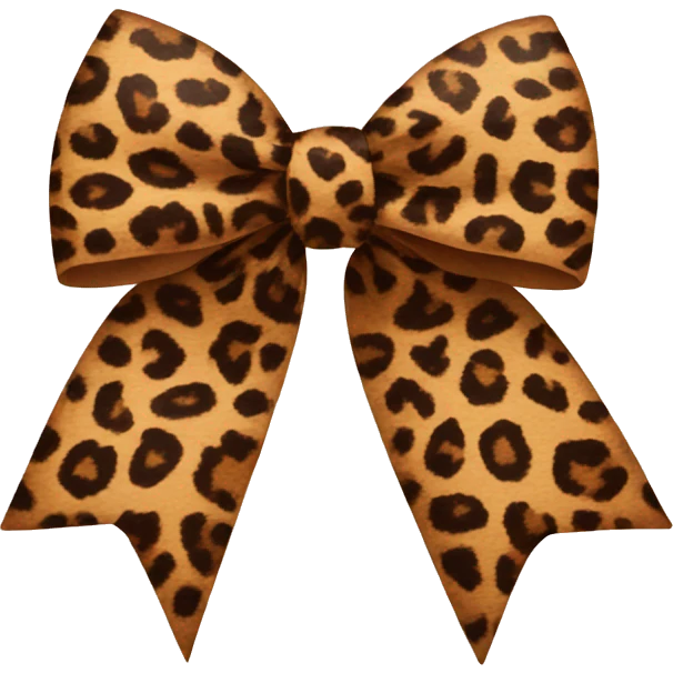 Leopard print bow emoji