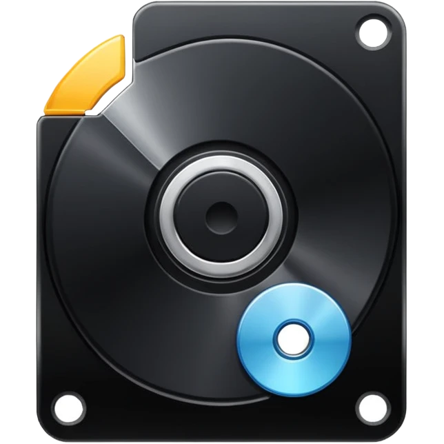 black computer disk emoji