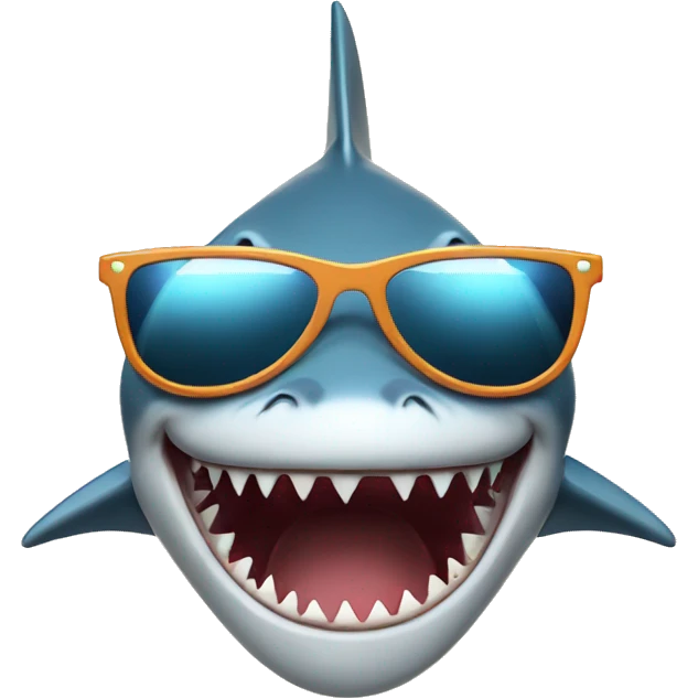 shark with sun glasse emoji