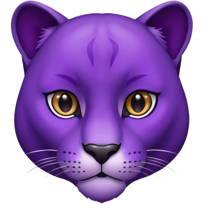 Purple Panther face turned to the slight right emoji