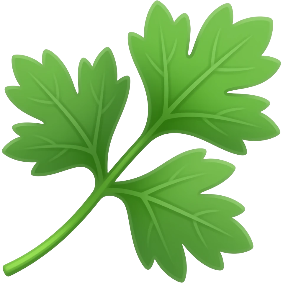 Kawaii cilantro emoji