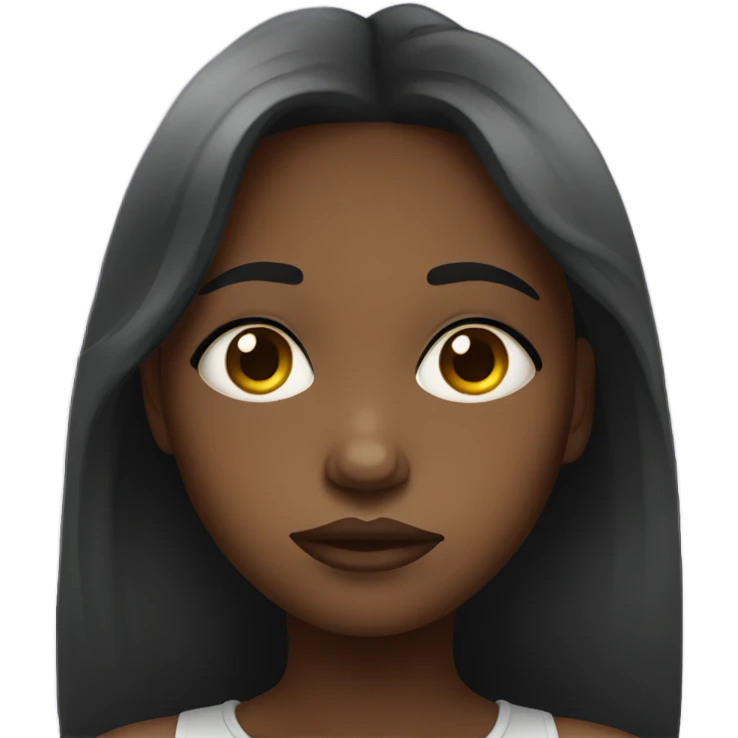 Black sad girl emoji
