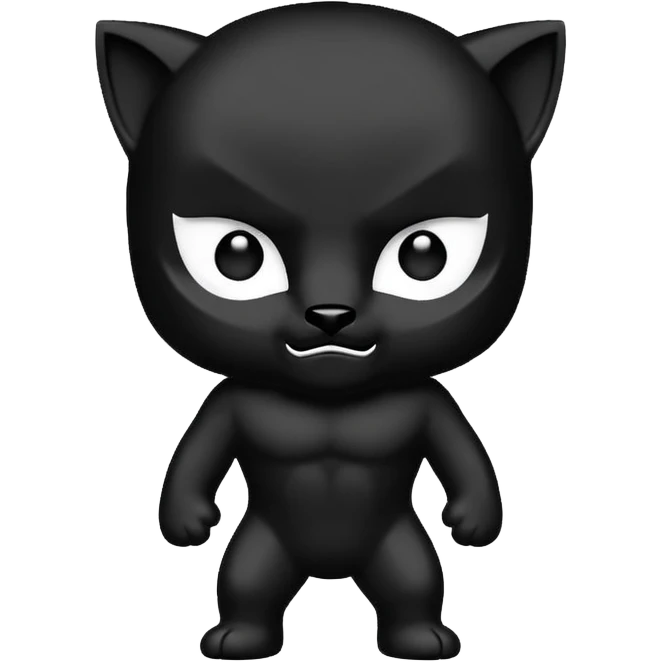 Pantera negra cuerpo pequeña tipo whatsapp silueta emoji
