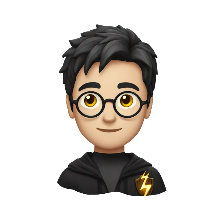 harry potter with lightning scar emoji
