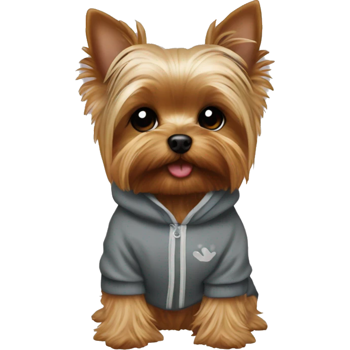 Yorkie in a sweatshirt emoji
