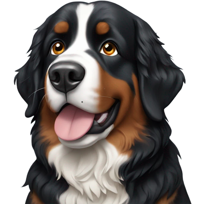 A Bernese mountain dog emoji