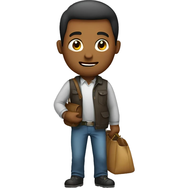 man holding bag emoji