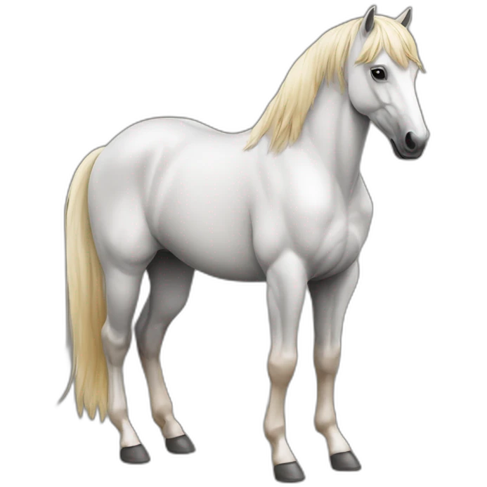 horse male full body, anatomically correct emoji