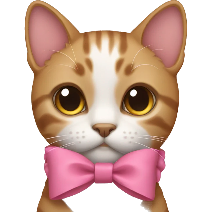 Cat wearing bow emoji