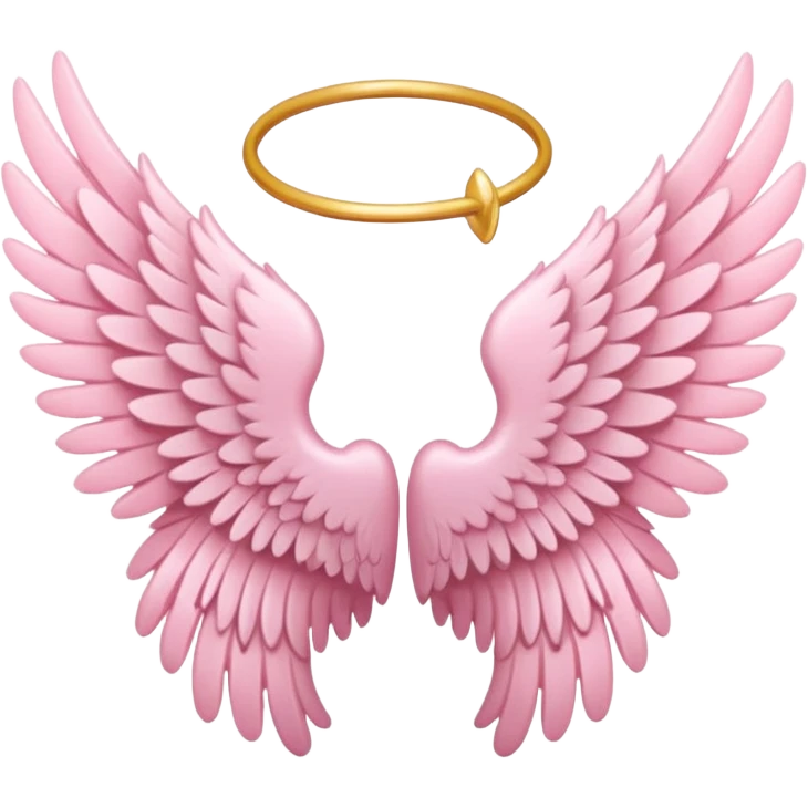 pink angel wings cute emoji