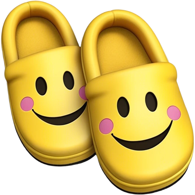 smiley face slippers emoji