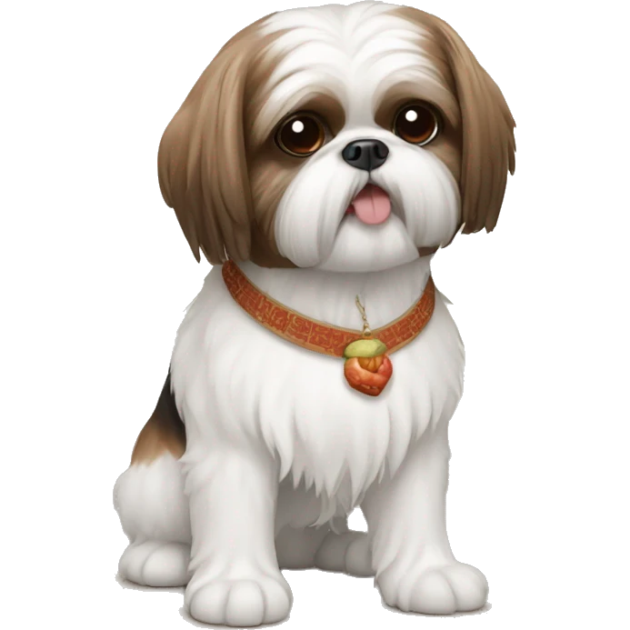 Shih Tzu with turkey  emoji