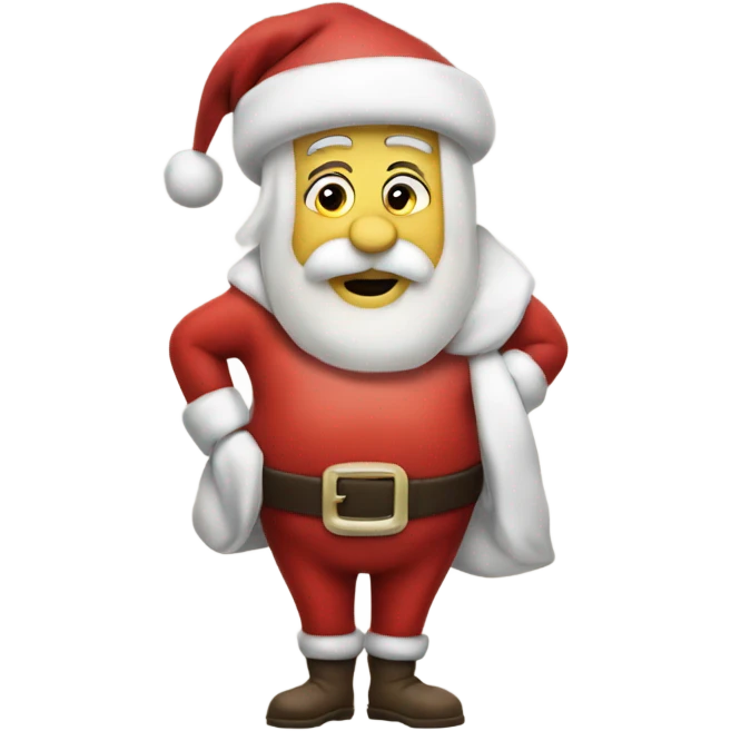 santa revealing his fat saggy belly emoji