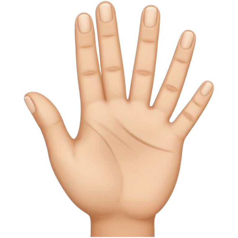 Create hand gesture with three fingers shaped downward in the shape of a letter M emoji