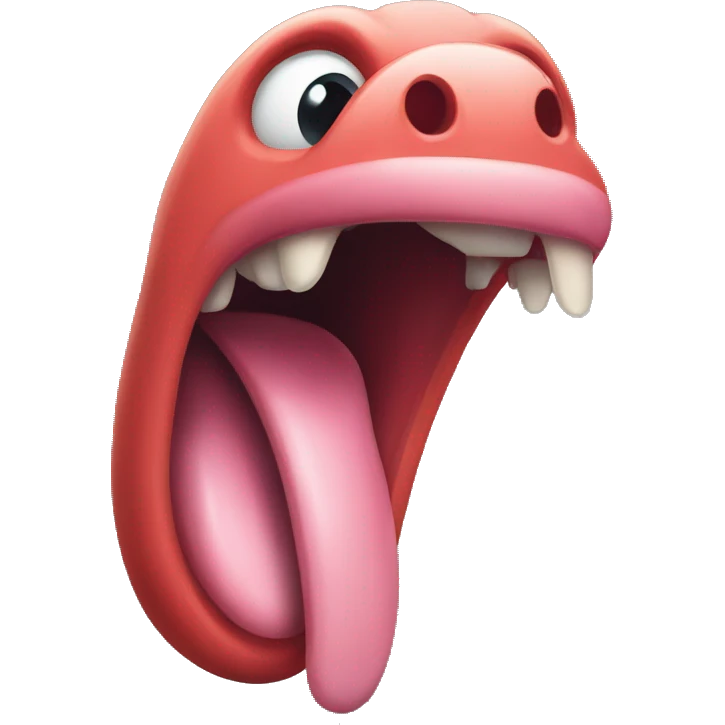 Long tongue emoji