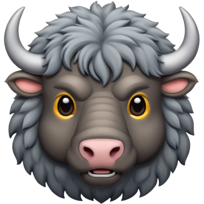 A gray buffalo emoji