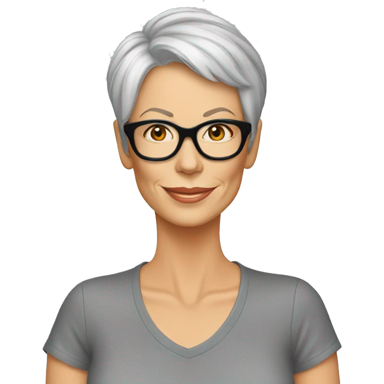 jamie lee curtis cartoon wearing tee emoji