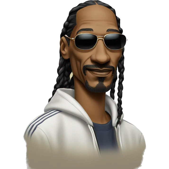 Iconic-style Candid Likeness Snoop Dogg:

A chill legend in oversized shades, braids, and a casual tracksuit. Often seen with a laid-back smirk, he radiates effortless cool and smooth, mellow energy. emoji