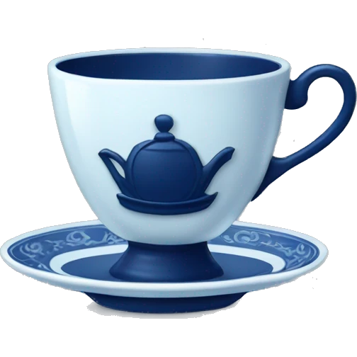 Pretty navy blue tea cup  emoji