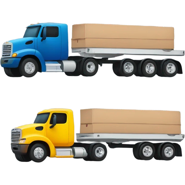 Two truck flat bed emoji