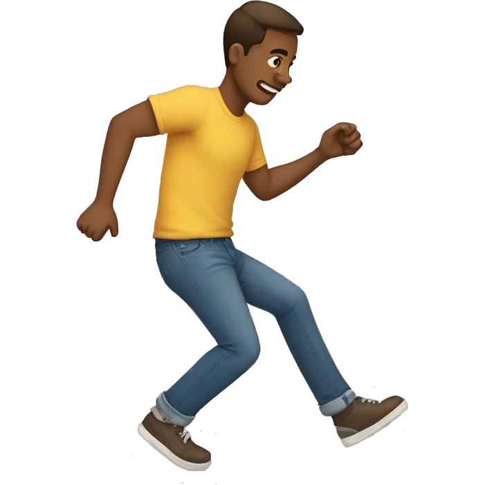 A guy grabbing his ankle emoji