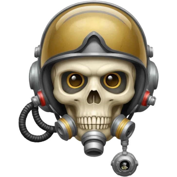 Skull fighter pilot  emoji