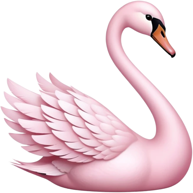 pastel pink swan emoji