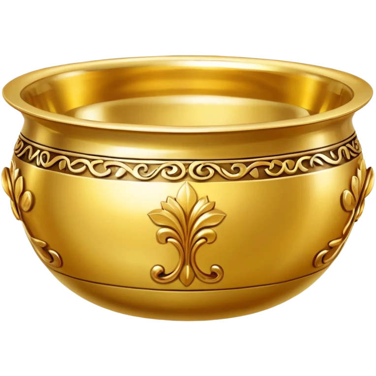 gold bowl top view emoji