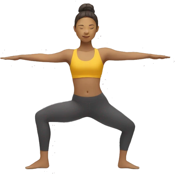 person with yellow skin tone doing yoga emoji