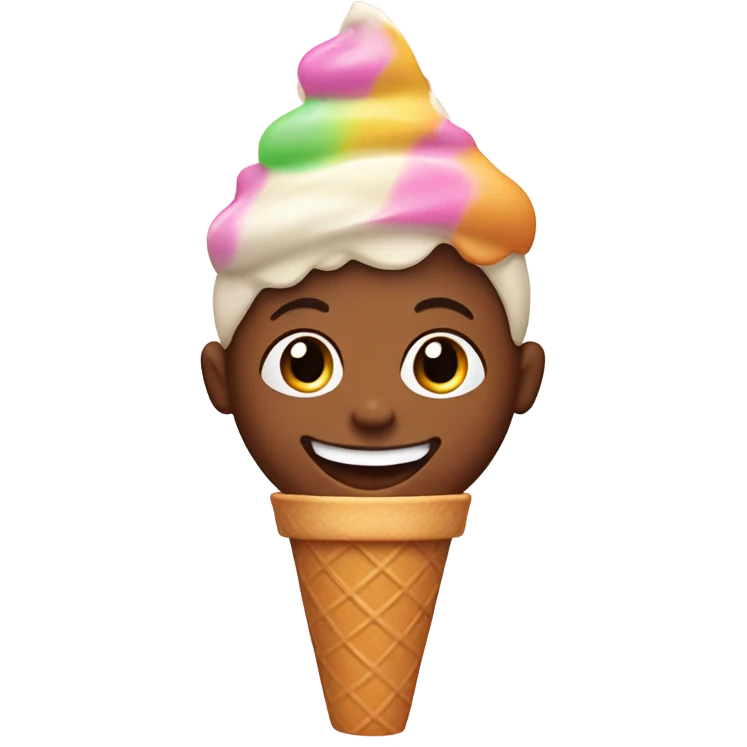 Kid eating ice cream emoji