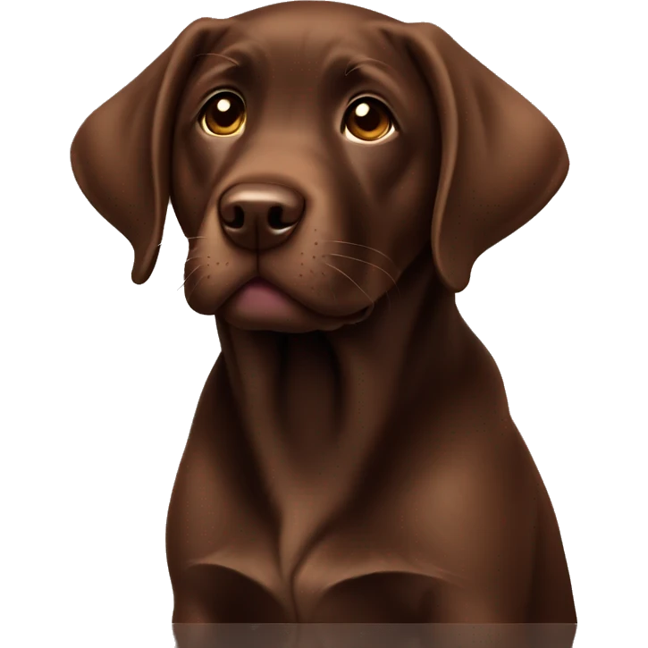 Chocolate lab puppy emoji