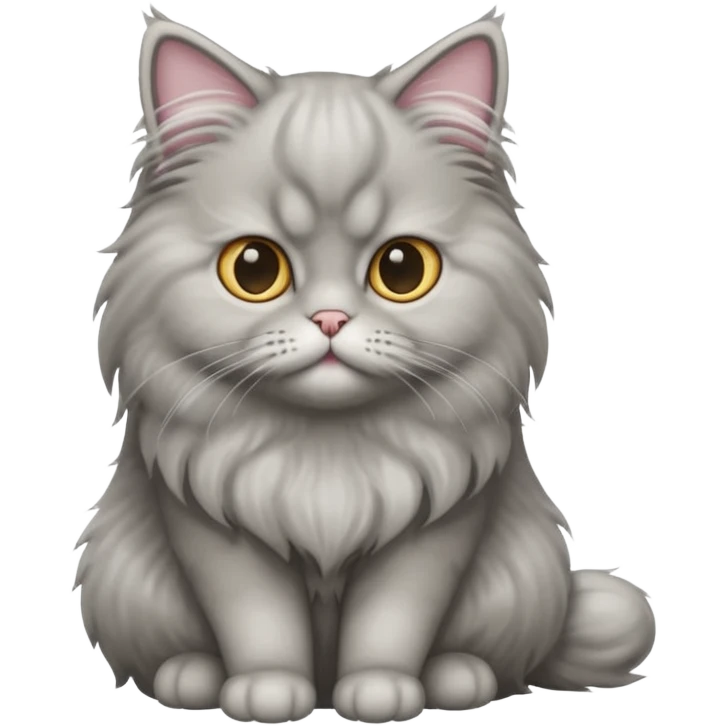 Persian silver cat emoji