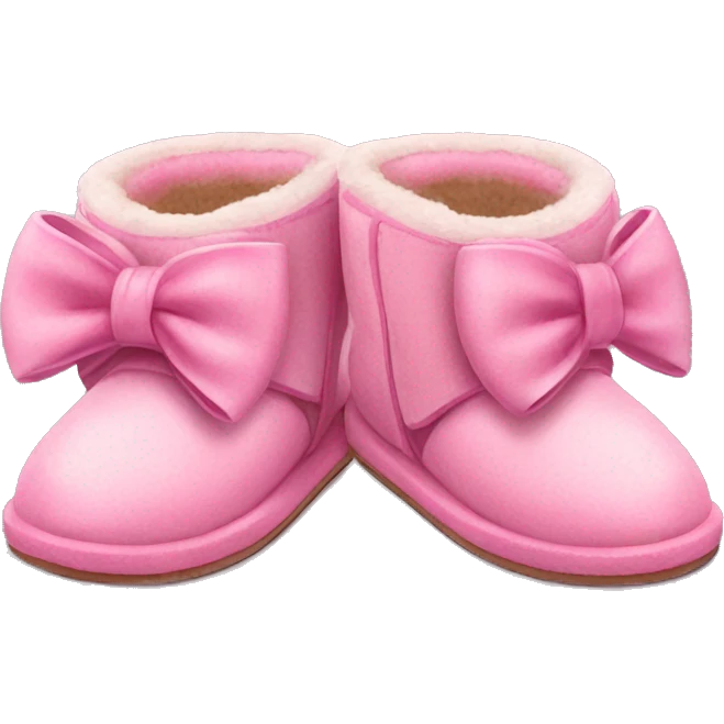 Pink Ugg slippers bows  emoji