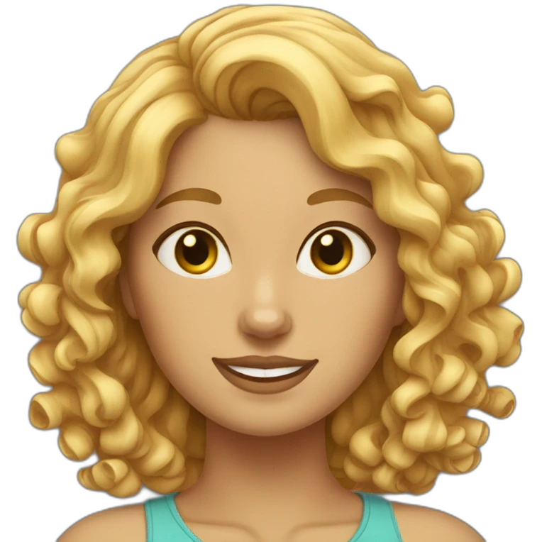 curly-blonde-woman-cat-bengal emoji