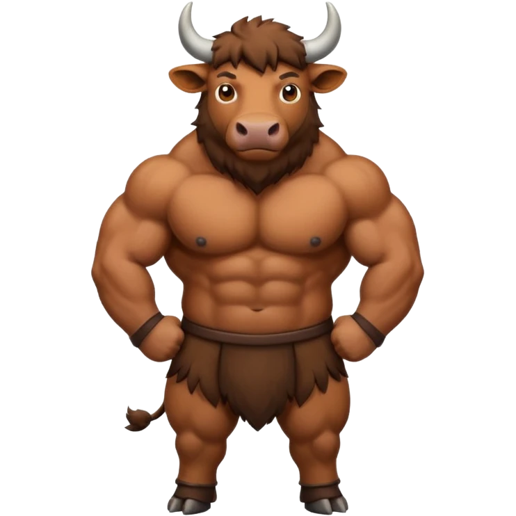 High resolution of  full body An ox emoji