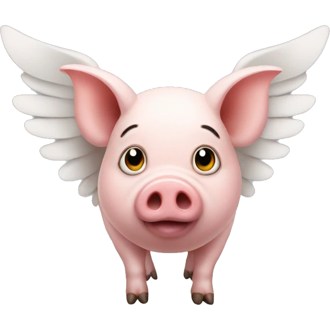 Pig with wings emoji