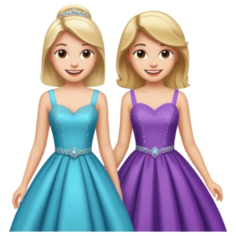 girls in a prom emoji