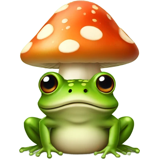 frog with mushroom on head emoji