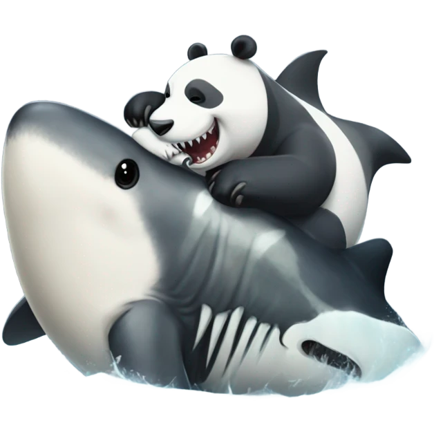 Megaladon kissing panda emoji