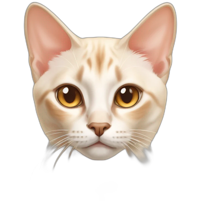 Flame point siamese cat emoji